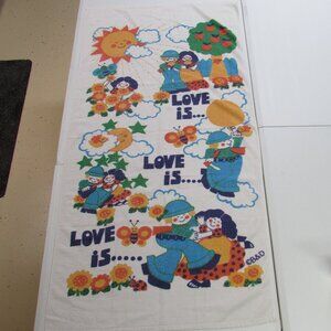 Vintage B&D Love Is... Beach Towel - Has Wear